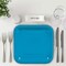 24 Count Turquoise Square Paper Dessert Plates for Shower Party 7"